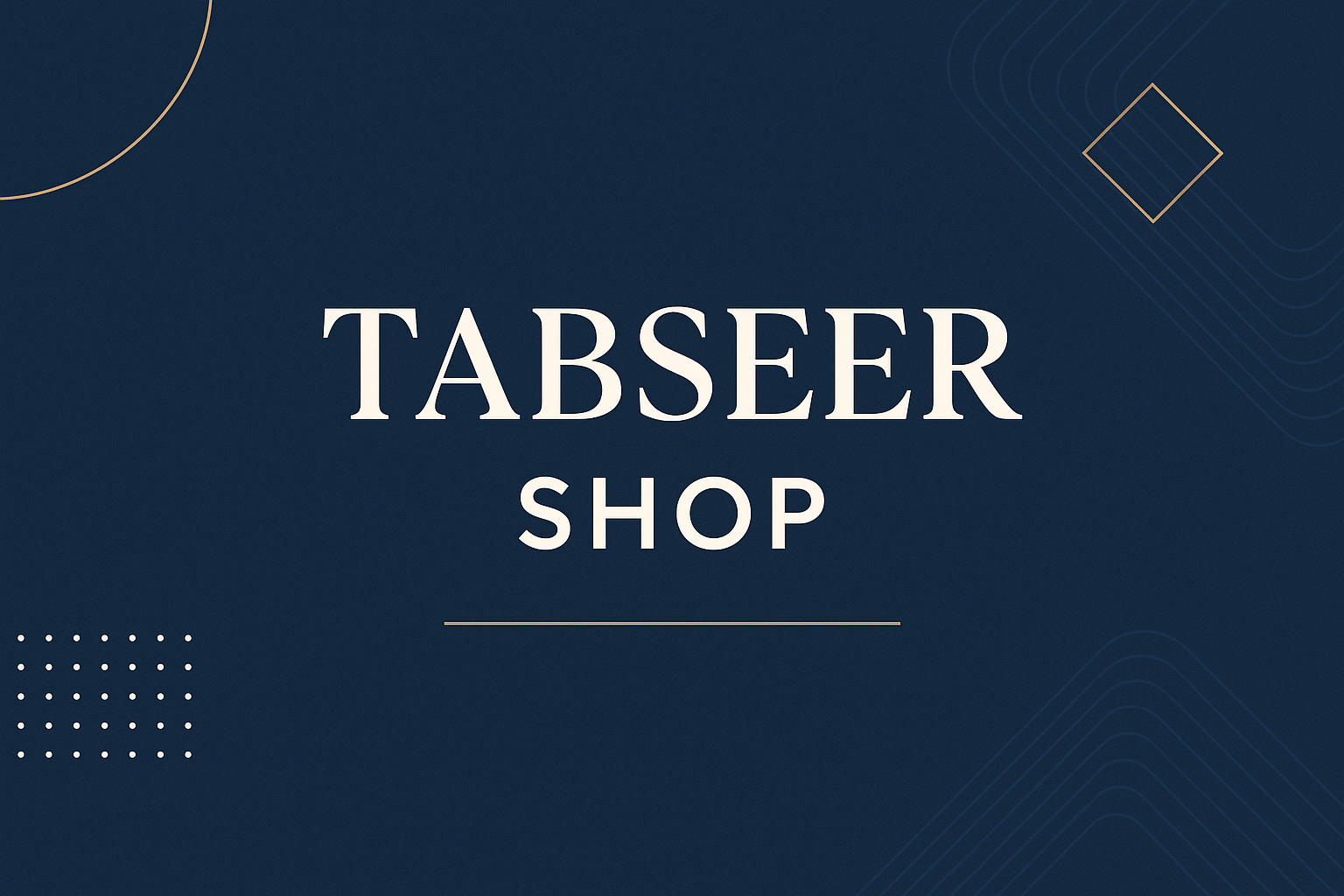 Hero banner for Tabseer shop 